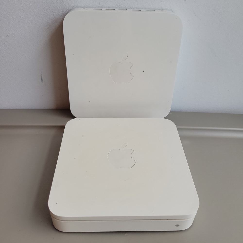 Lot of 2 - Apple AirPort Extreme Base Stations A1143 Wireless Routers